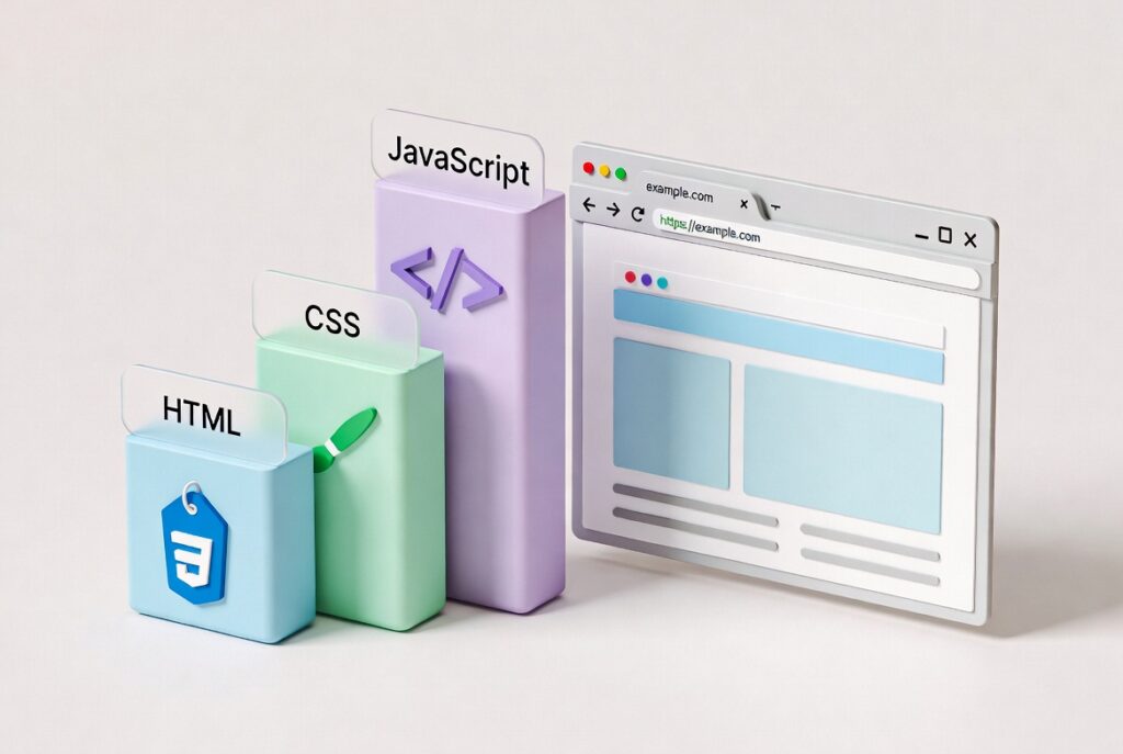 HTML CSS JavaScript for frontend development beginners
